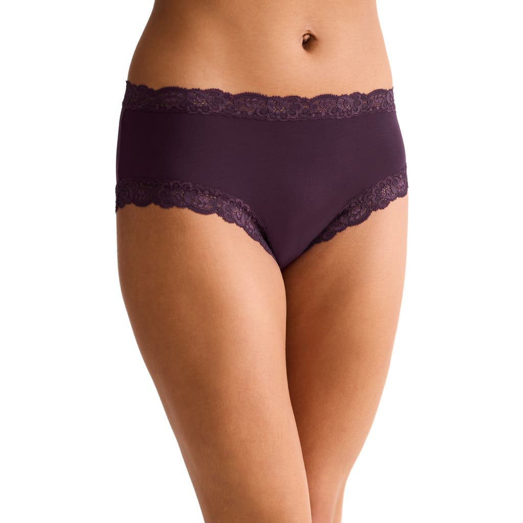 Fleur't Iconic High Waist Boyshorts In Burgundy