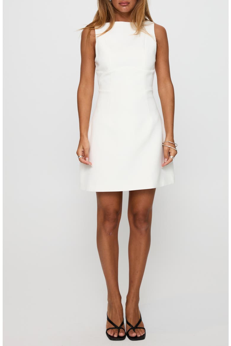 Klaudia Sleeveless Sheath Minidress, Main, color, WHITE
