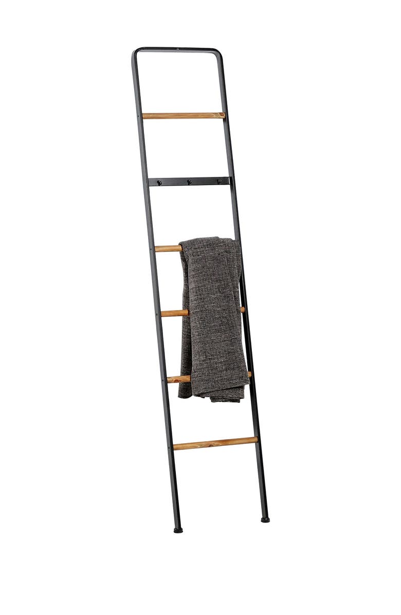 WILLOW ROW Black Metal 6-Rack Ladder, Alternate, color, Black
