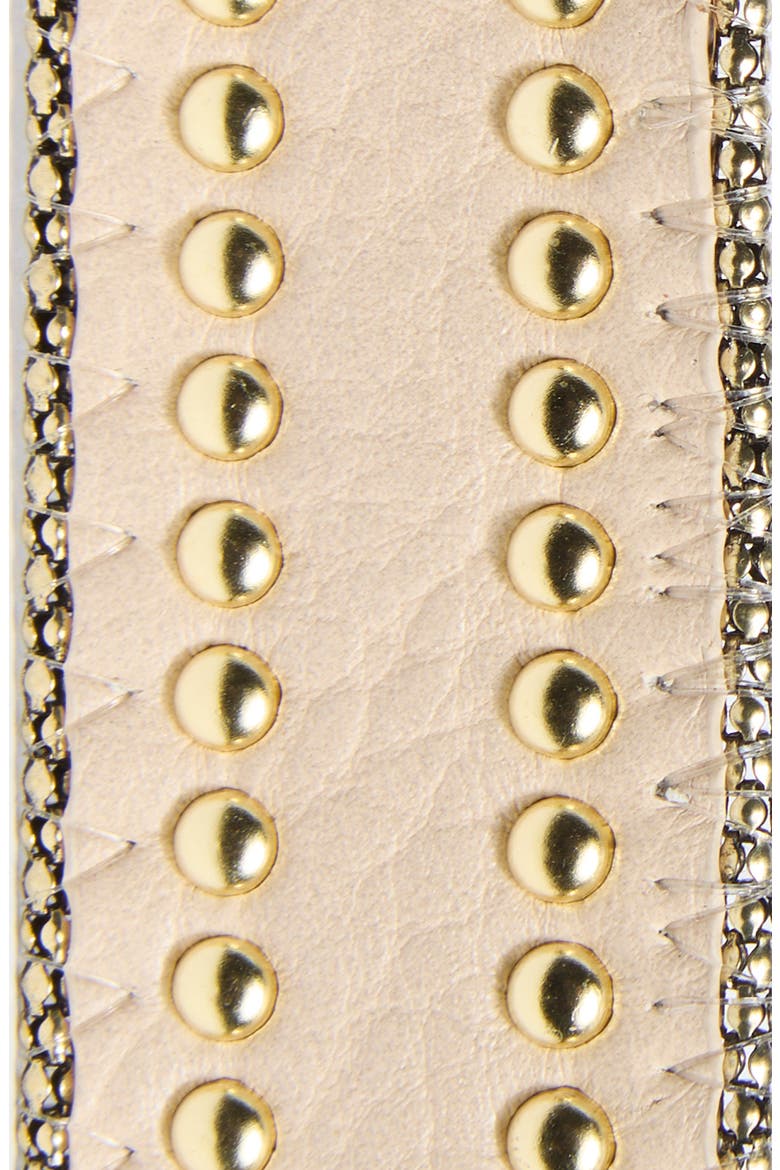 Studded Western Buckle Belt, Alternate, color, PARCHMENT
