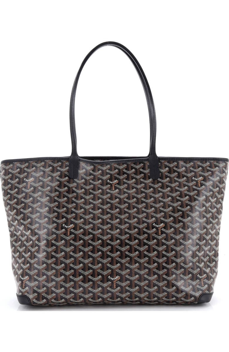 Pre-Owned Goyard Artois Tote Coated Canvas MM, Main, color, Black