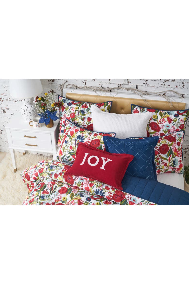 Elliot Cotton Corduroy Hand Stitched Decorative Throw Pillows, Alternate, color, Blue