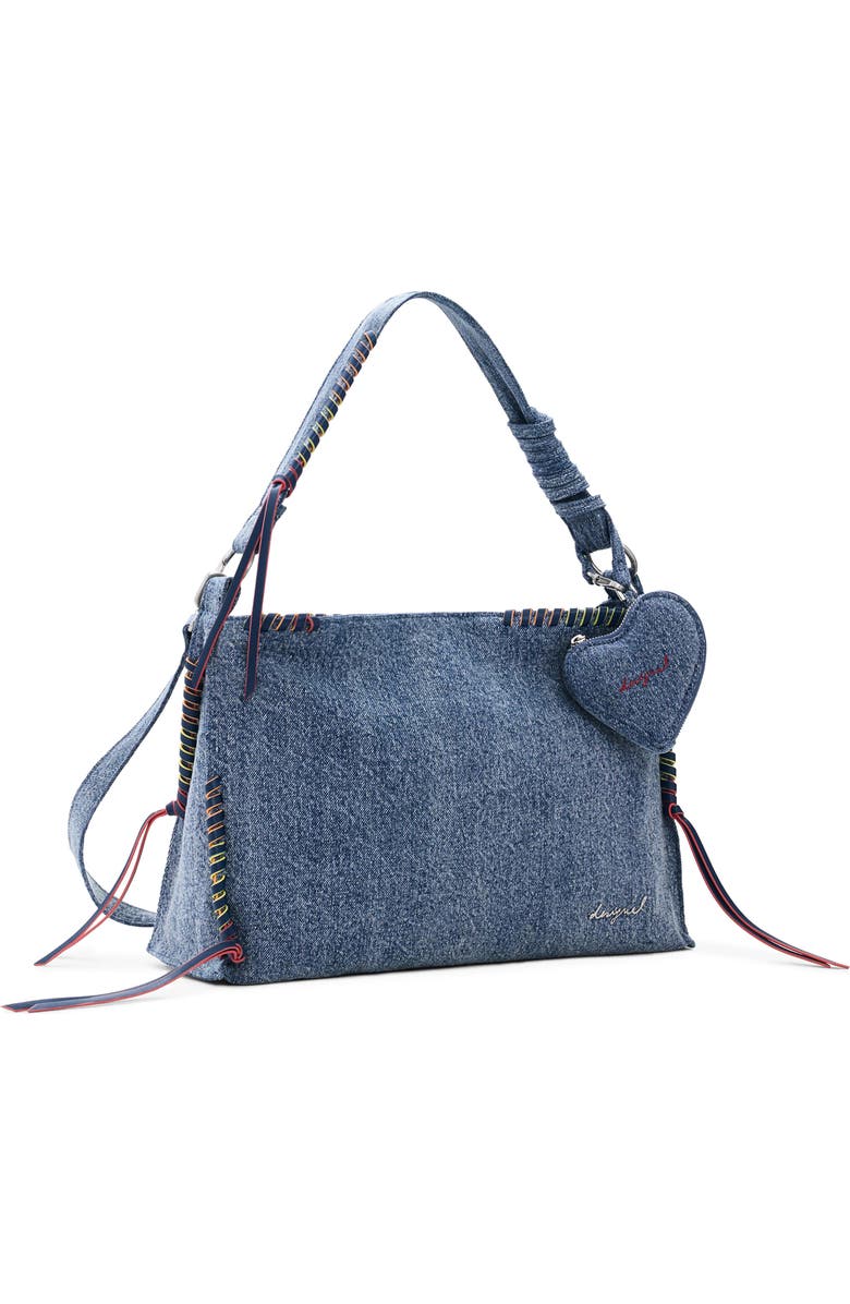Desigual Denim Shoulder Bag, Alternate, color, Light Blue