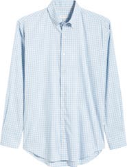 Peter Millar Felix Crown Lite Gingham Check Performance Twill Button-Down Shirt