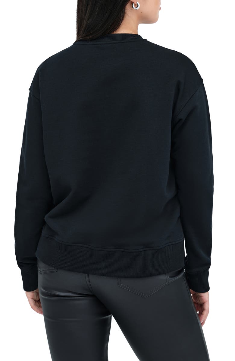 Marcella Bartlett Cutout Cotton Sweatshirt, Alternate, color, Black