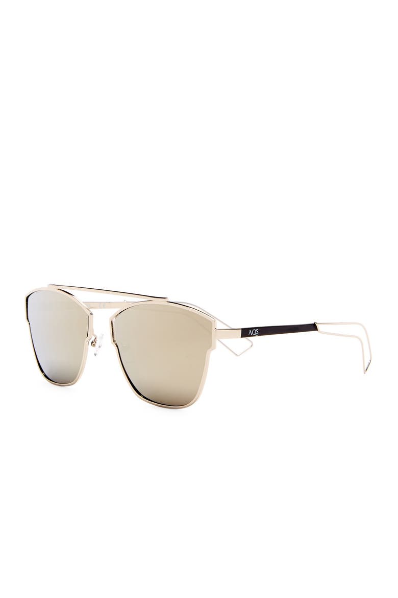 Emery 59mm Geo Sunglasses, Alternate, color, SILVER/BLACK