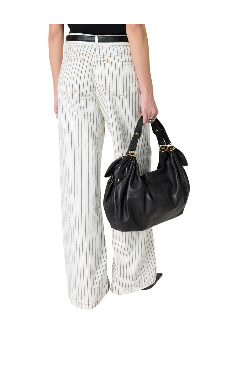 GERARD DAREL Amaliah Striped Wide Leg Jeans, Alternate, color, Ecru