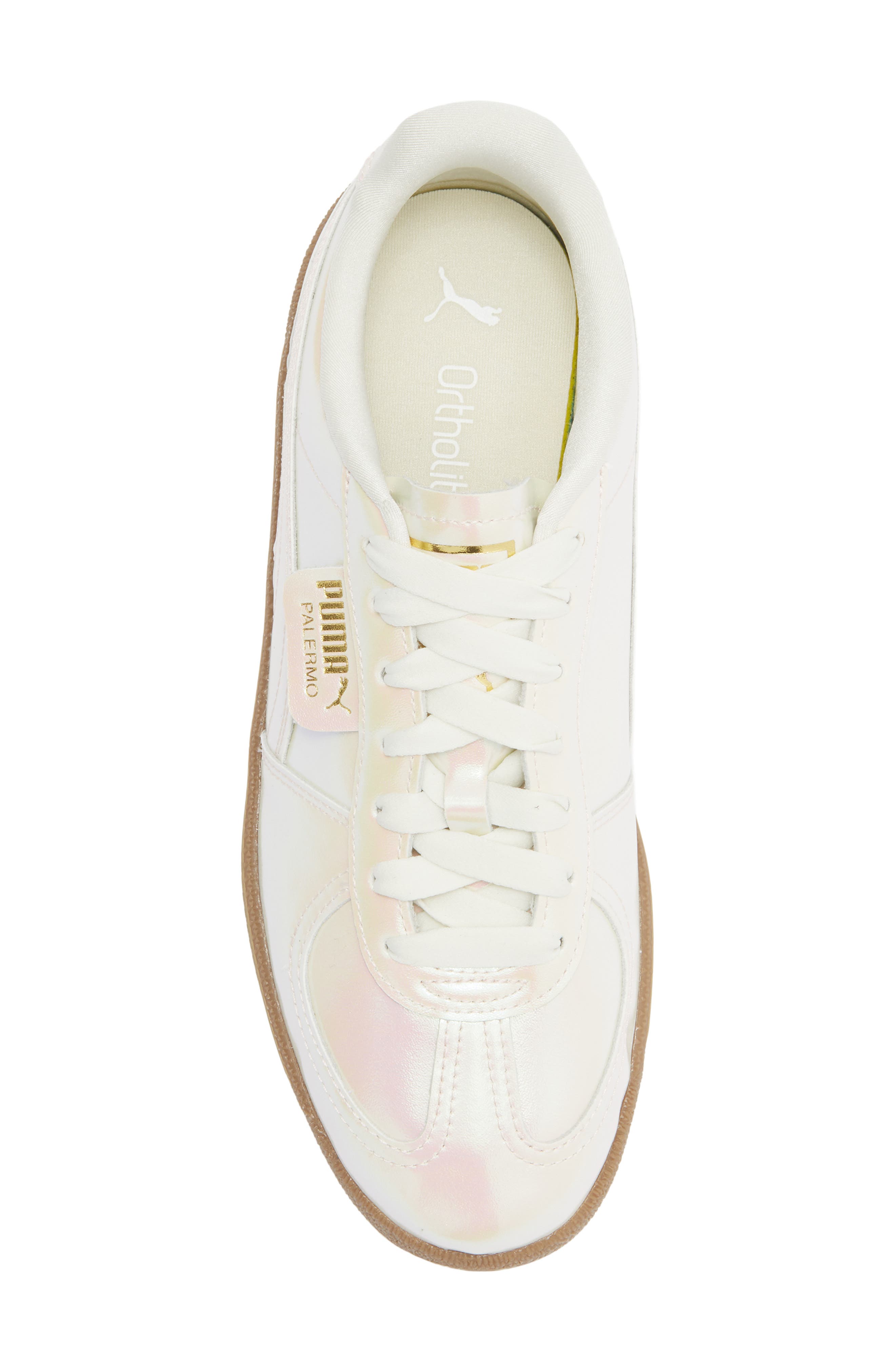 PUMA Palermo Sneaker, Alternate, color, Warm White/ Puma Gold