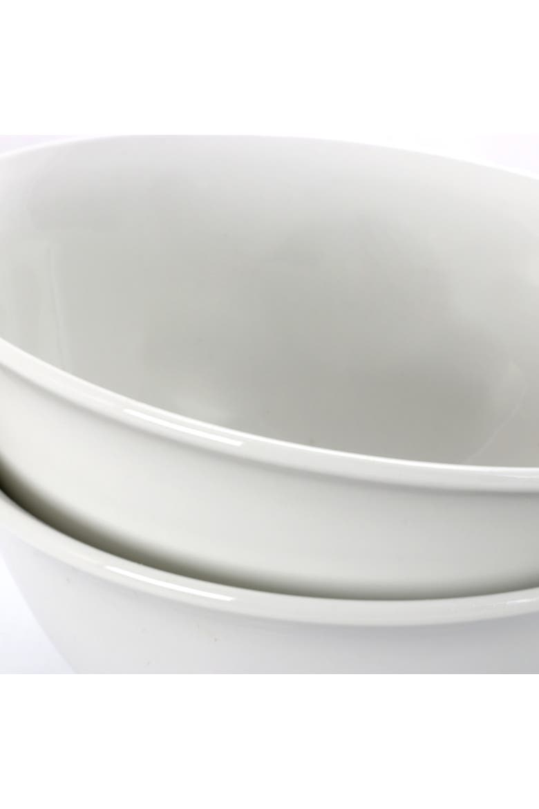 2 Piece 7.5 Inch Ceramic All-Purpose Round Bowl Set, Alternate, color, White