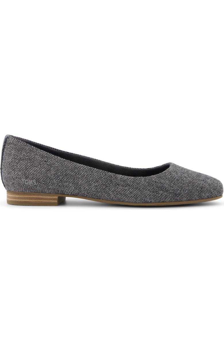 TOMS Briella Ballet Flat, Alternate, color, Dark Grey