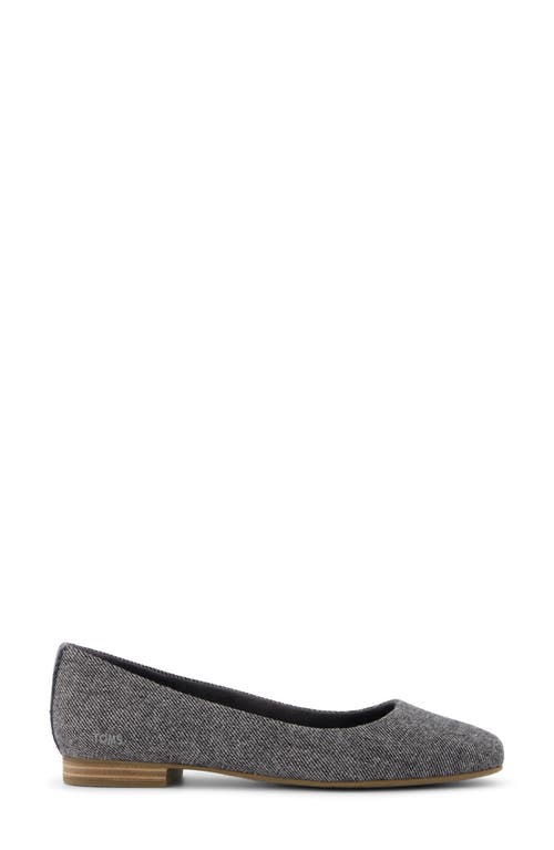 Toms Briella Ballet Flat In Dark Grey