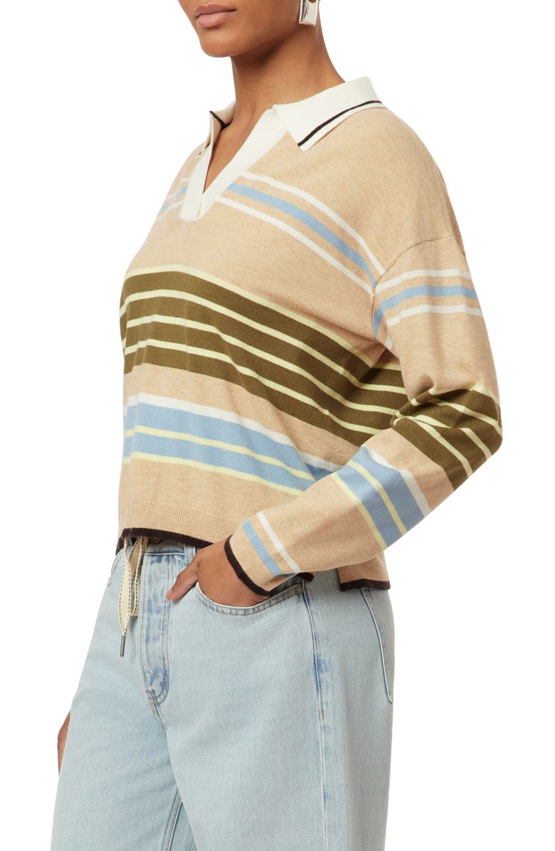 Scotch & Soda Rugby Sweater, Alternate, color, Oatmeal Engineered Stripe