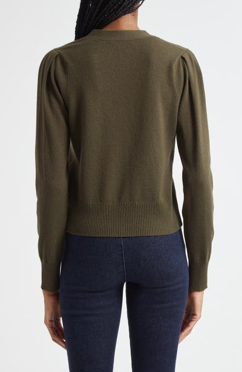 Veronica Beard Solene Cashmere Cardigan In Green
