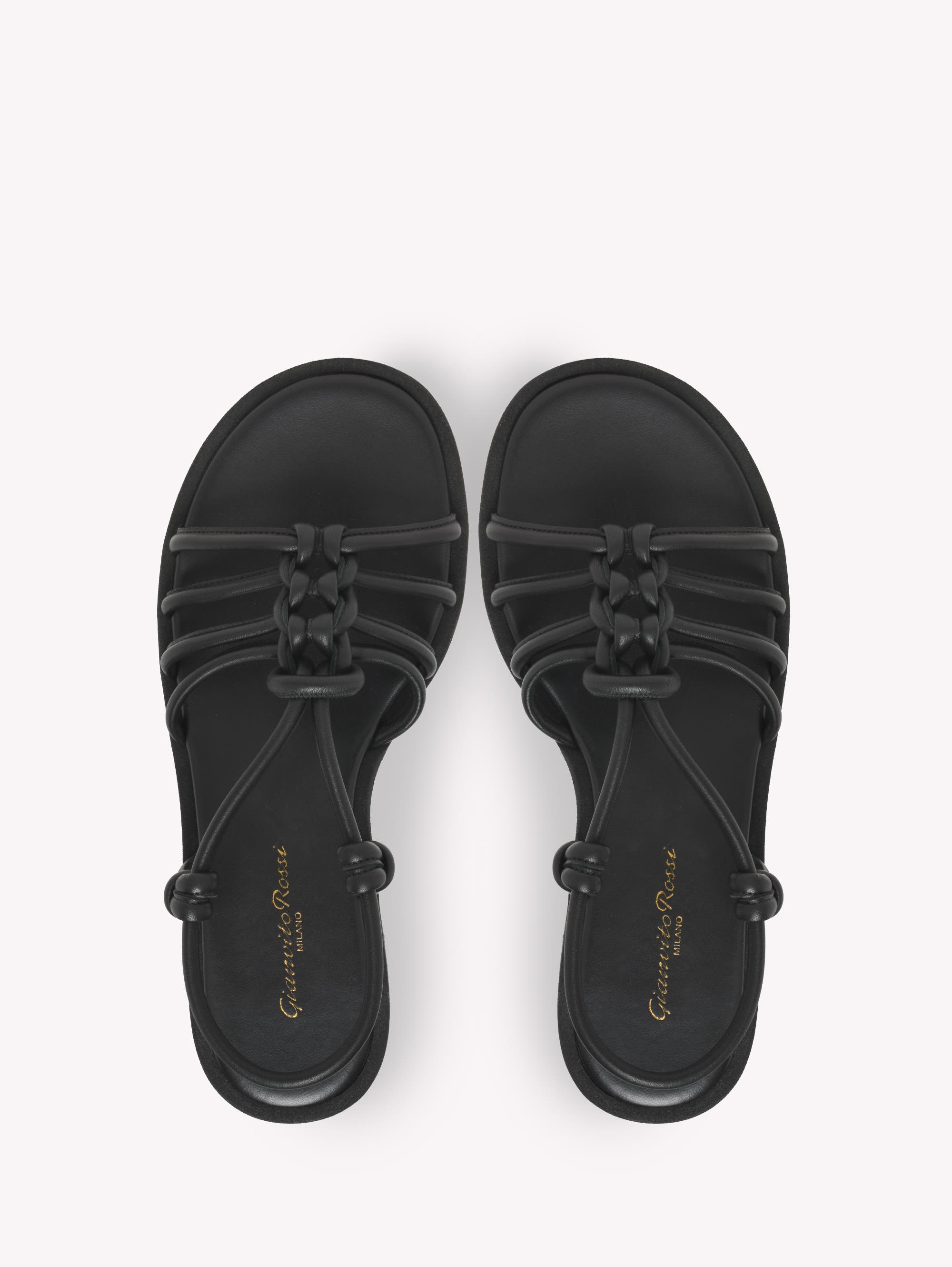 Gianvito Rossi Hebe Sandal, Alternate, color, Black Leather