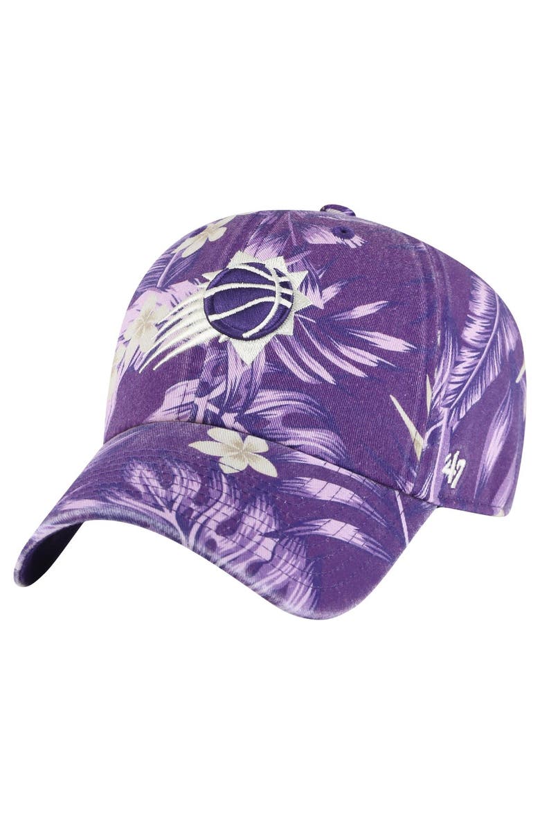 '47 Men's '47 Purple Phoenix Suns Tropicalia Floral Clean Up Adjustable Hat, Main, color, Purple