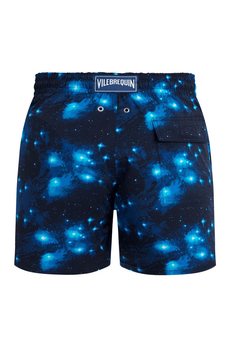 Stretch Short Swim Trunks Pearl, Alternate, color, navy