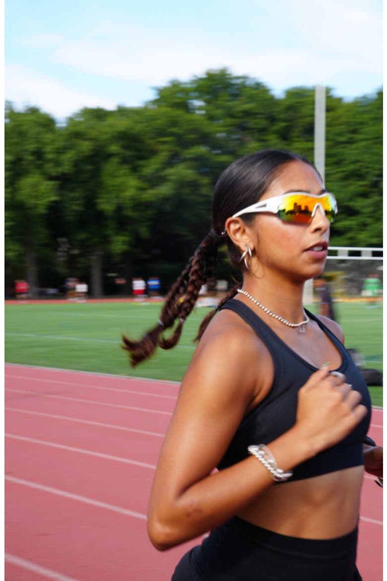 Session Sport Polarized Sunglasses, Alternate, color, Mirror Rainbow