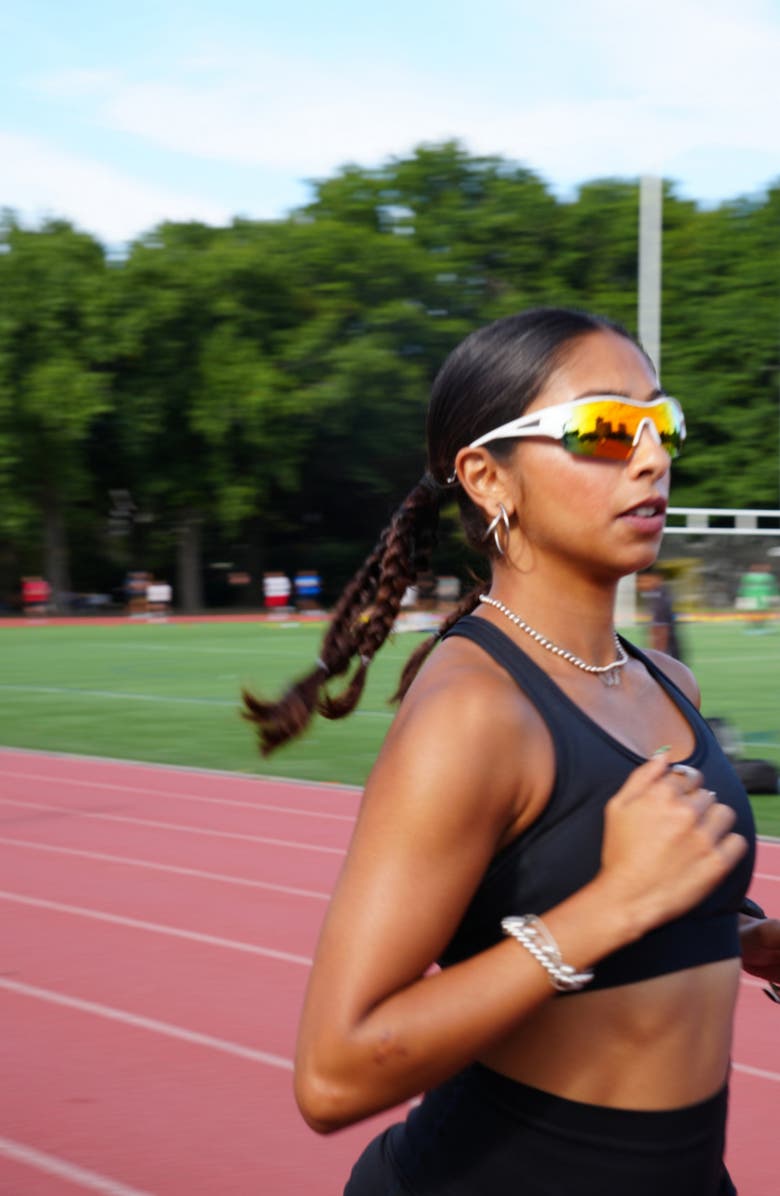 INDY Session Sport Polarized Sunglasses, Alternate, color, Mirror Rainbow