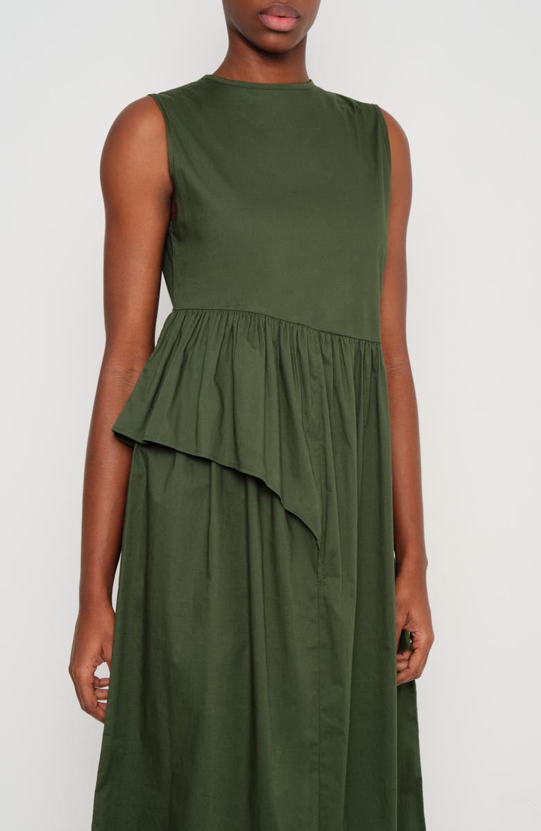 The Lulo Project The Bloodline Ruffle Sleeveless Midi Dress, Alternate, color, Military Green 19