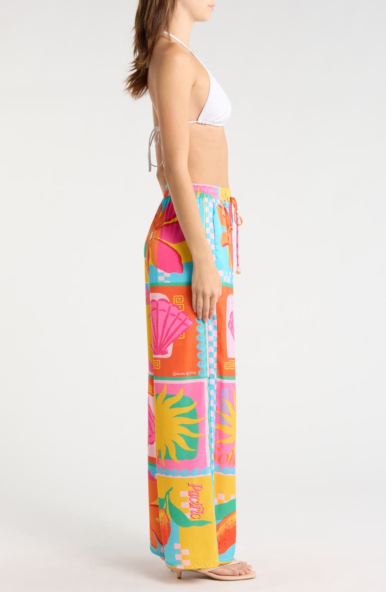 Kulani Kinis Drawstring Cover-Up Resort Pants, Alternate, color, Sunkissed Coast