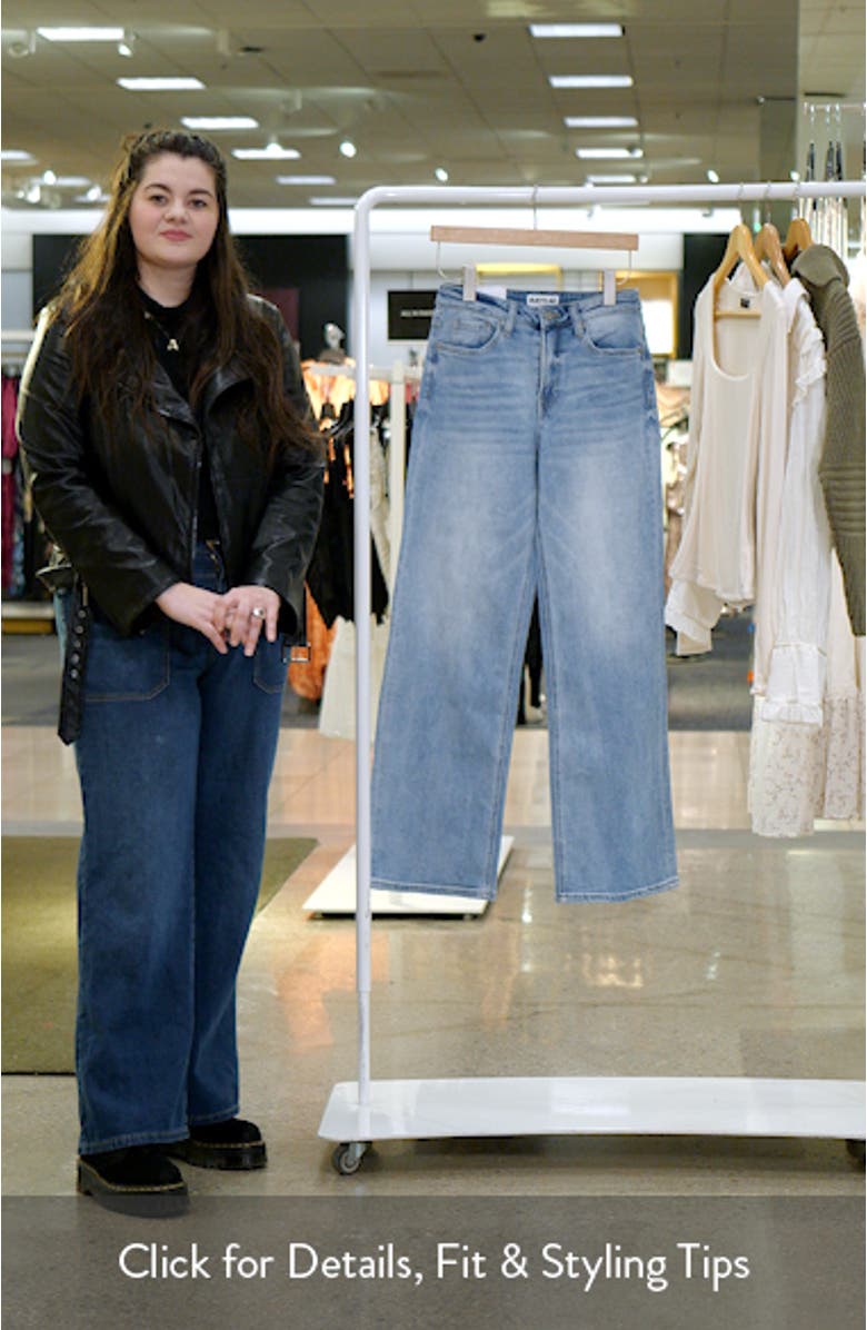 High Waist Straight Leg Jeans, sales video thumbnail