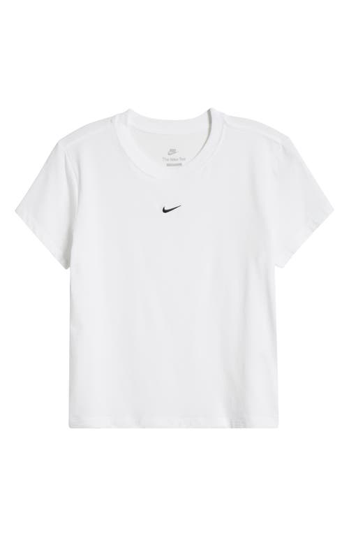 Nike Sportswear Club Chill Knit Mod Crop T-shirt In White