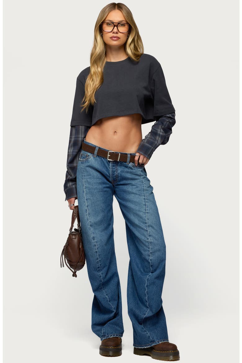 Maiah Low Rise Barrel Jeans, Alternate, color, BLUE-WASHED