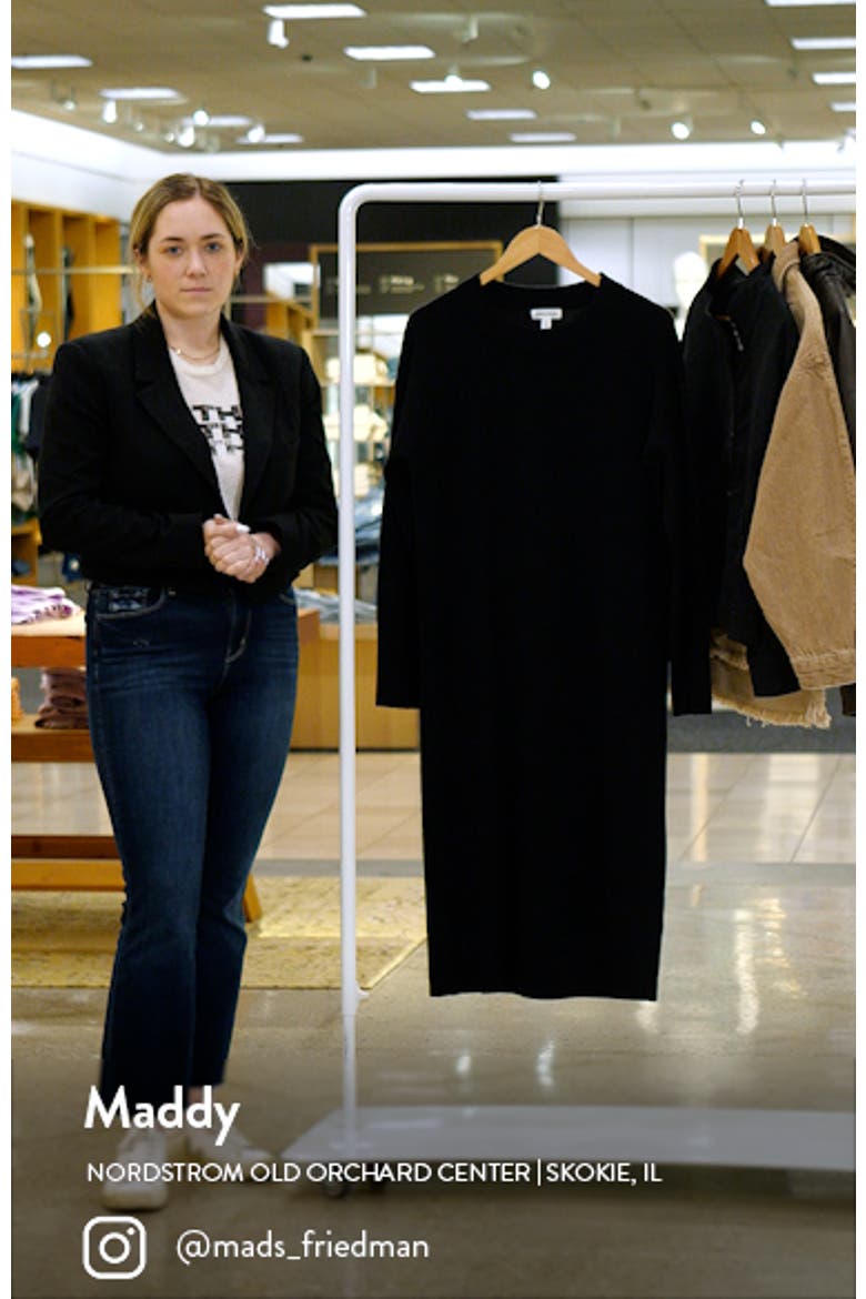 Long Sleeve Wool & Cashmere Sweater Dress video
