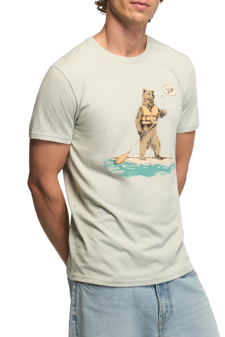Sup Bear Cotton Blend Graphic T-Shirt, Alternate, color, PURITAN GRAY
