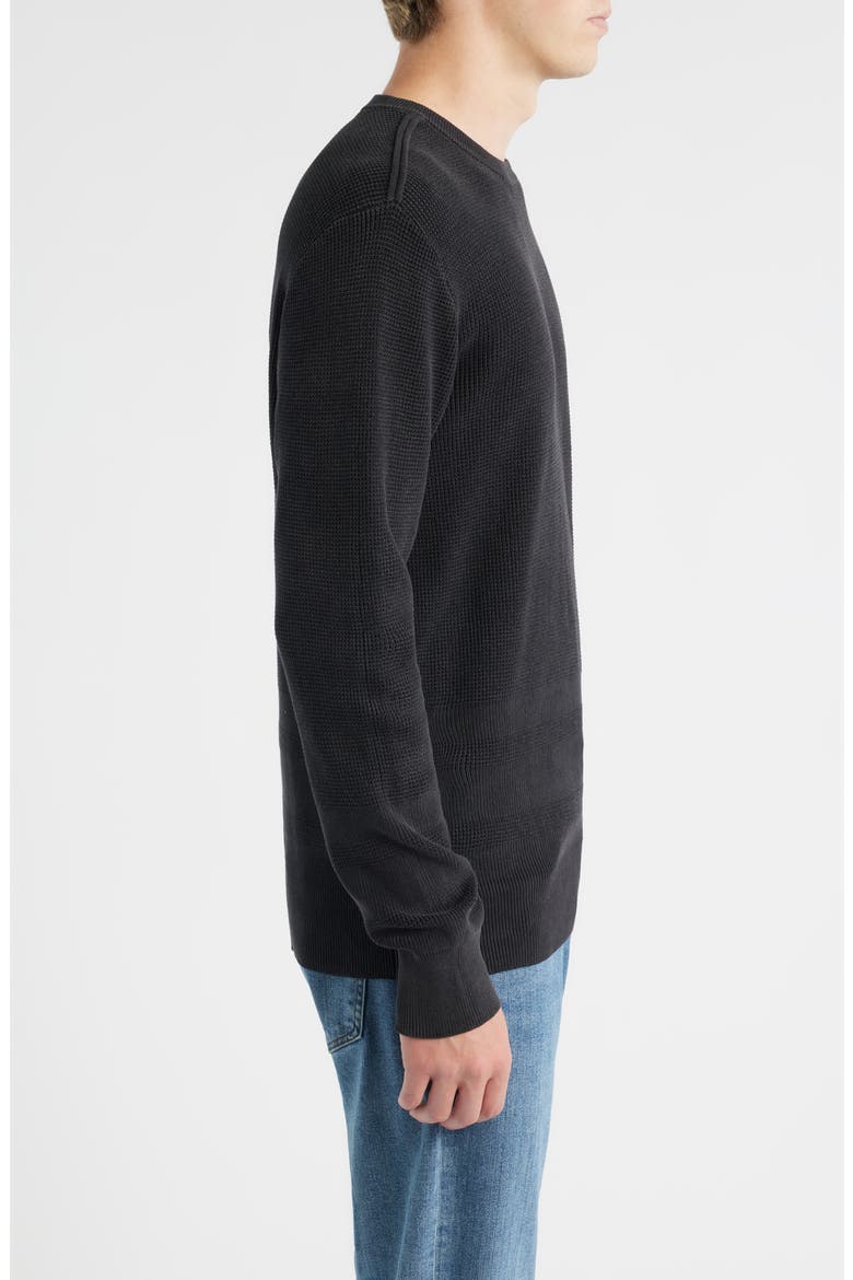 Stonewash Cotton Sweater, Alternate, color, BLACK