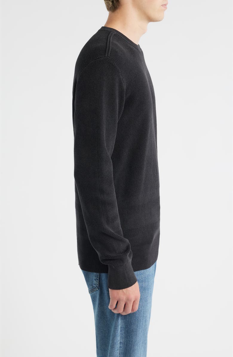 Schott NYC Stonewash Cotton Sweater, Alternate, color, Black