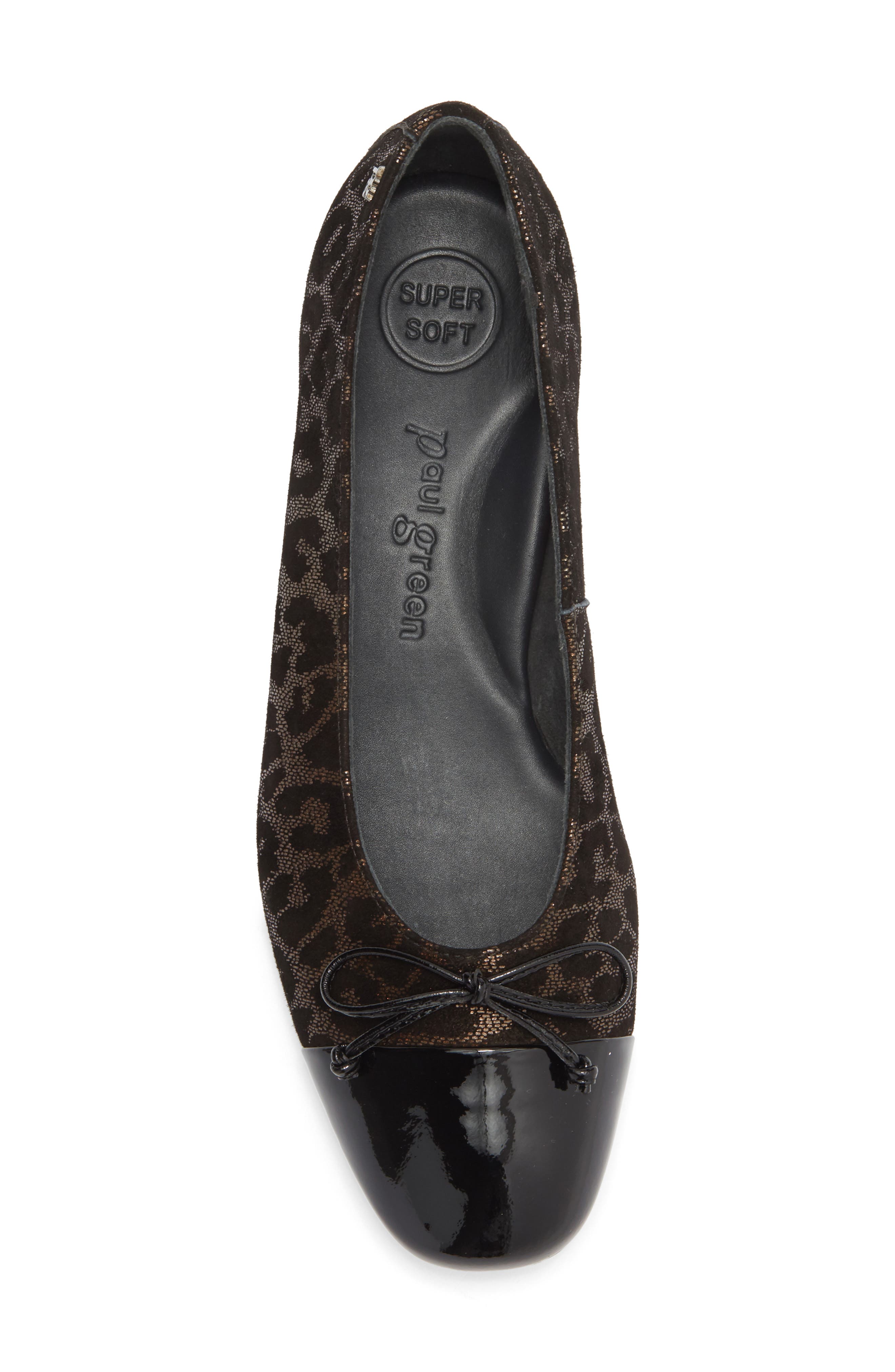 Paul Green Violet Ballet Flat, Alternate, color, Black Bronze Leather