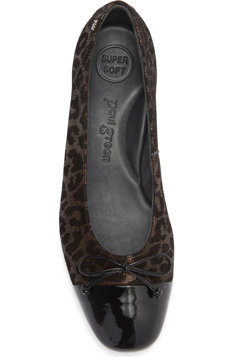 Paul Green Violet Ballet Flat, Alternate, color, Black Bronze Leather