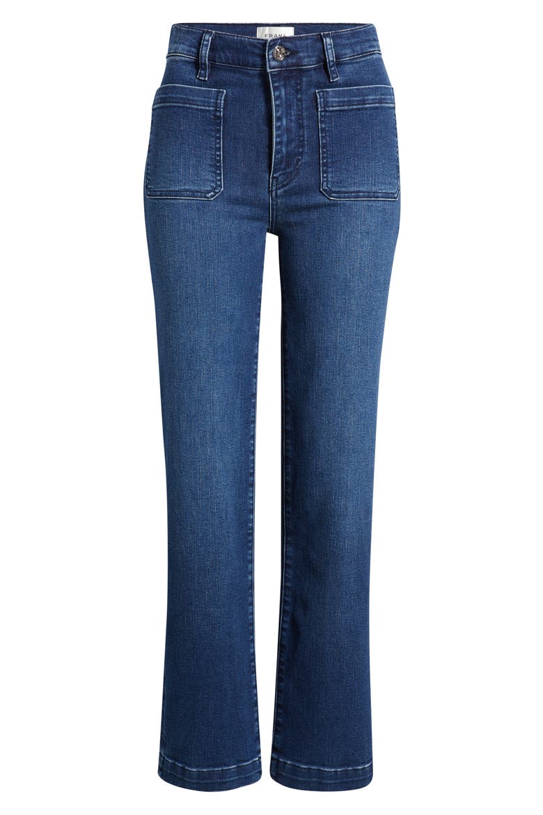 Patch Pocket High Waist Straight Leg Jeans, Alternate, color, GOOD LIFE