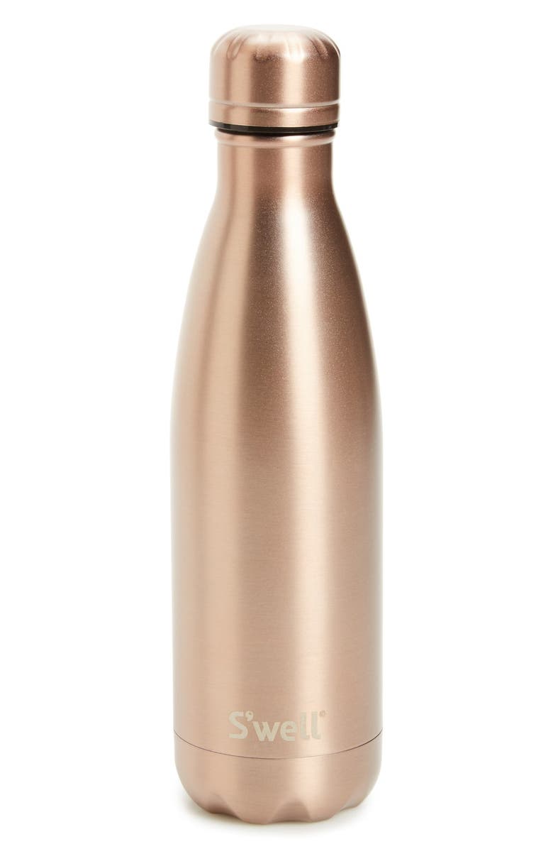 S'well Gem Collection - Pink Diamond Stainless Steel Water Bottle, Main, color, 