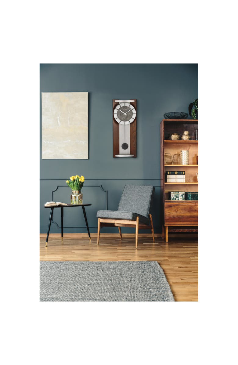 Bulova Clocks Newton Pendulum Wall Clock, Alternate, color, Espresso