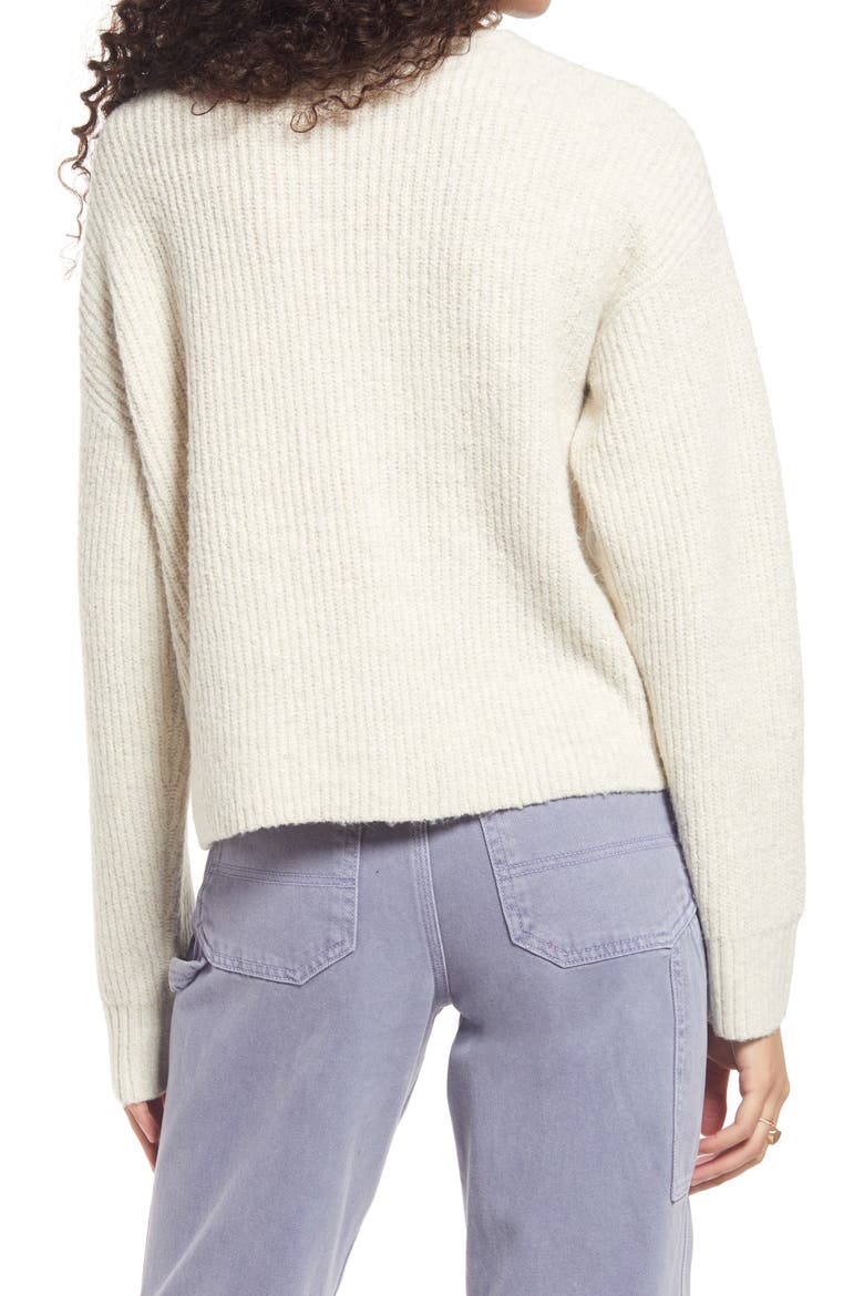 Weekend V-Neck Sweater, Alternate, color, BEIGE OATMEAL LIGHT HEATHER