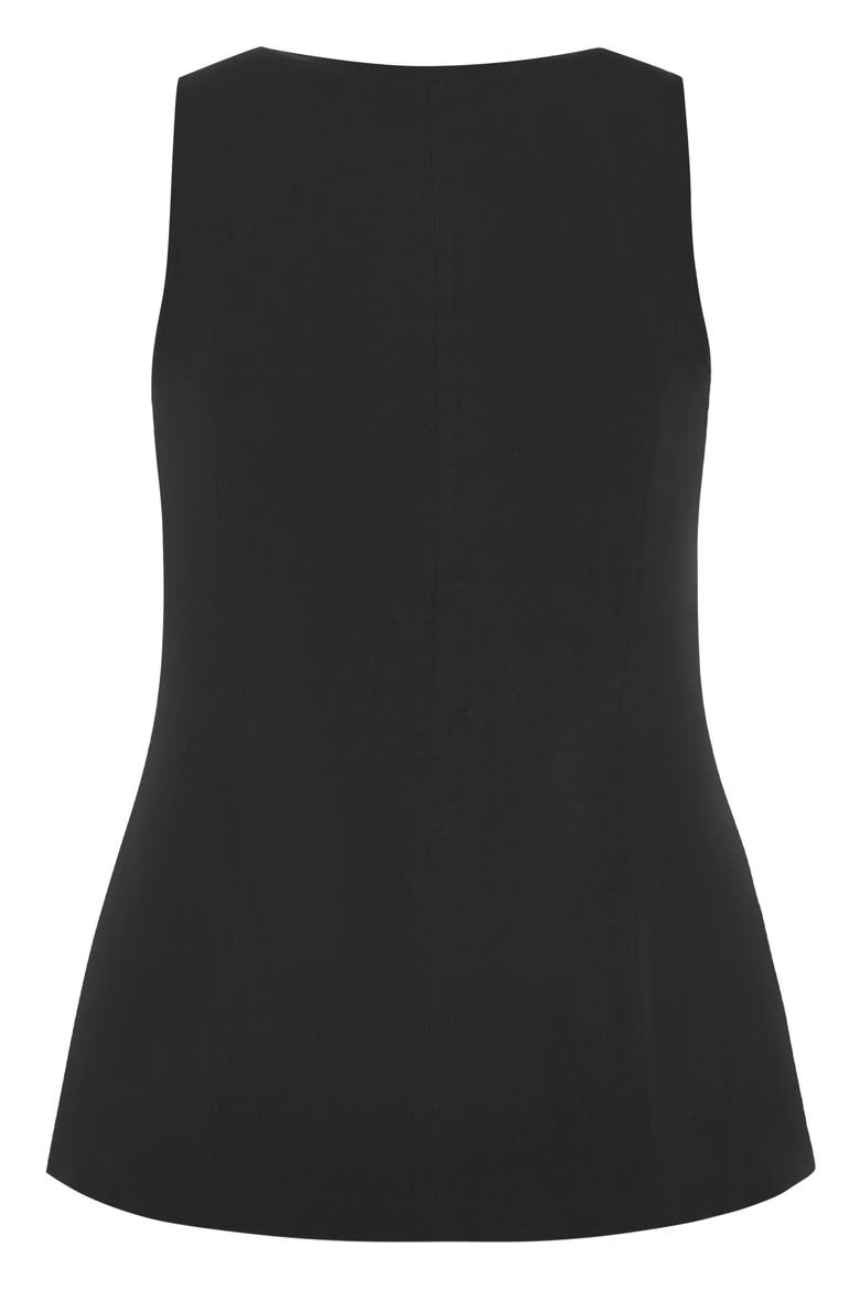 Jaz Peplum Vest, Alternate, color, BLACK