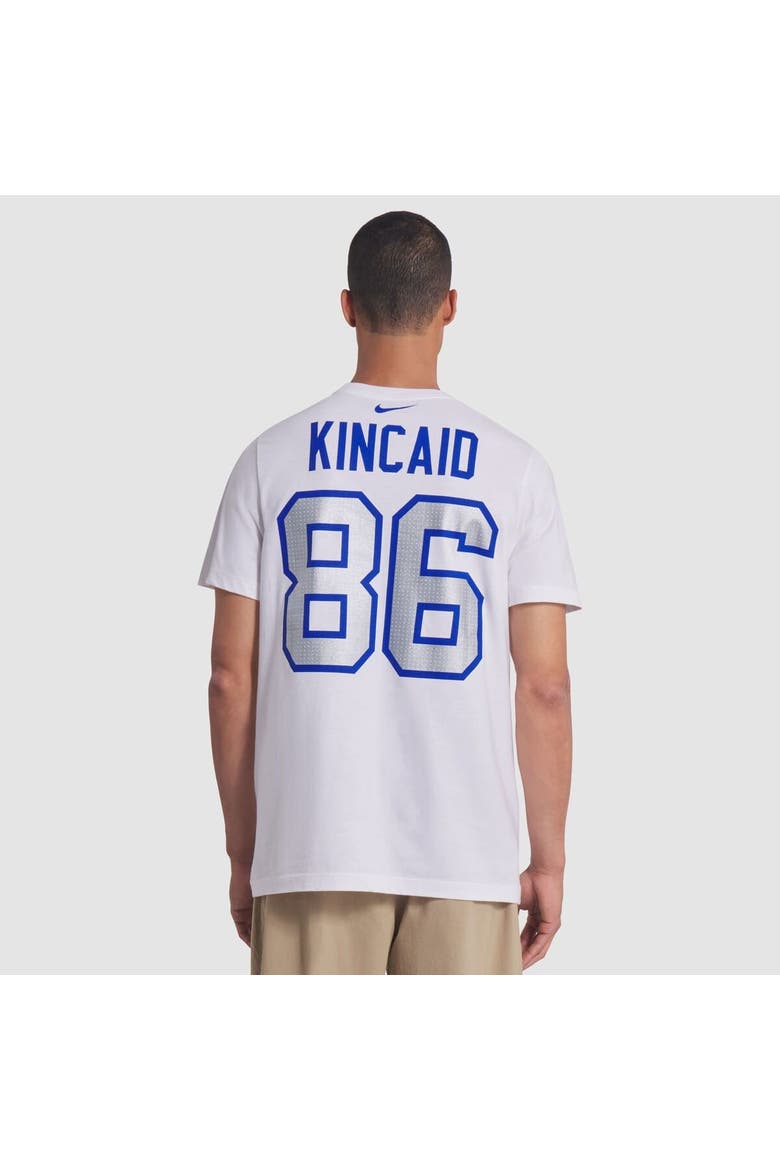Men's Nike Dalton Kincaid White Buffalo Bills 2025 Rivalries Collection Player Name & Number T-Shirt, Alternate, color, White