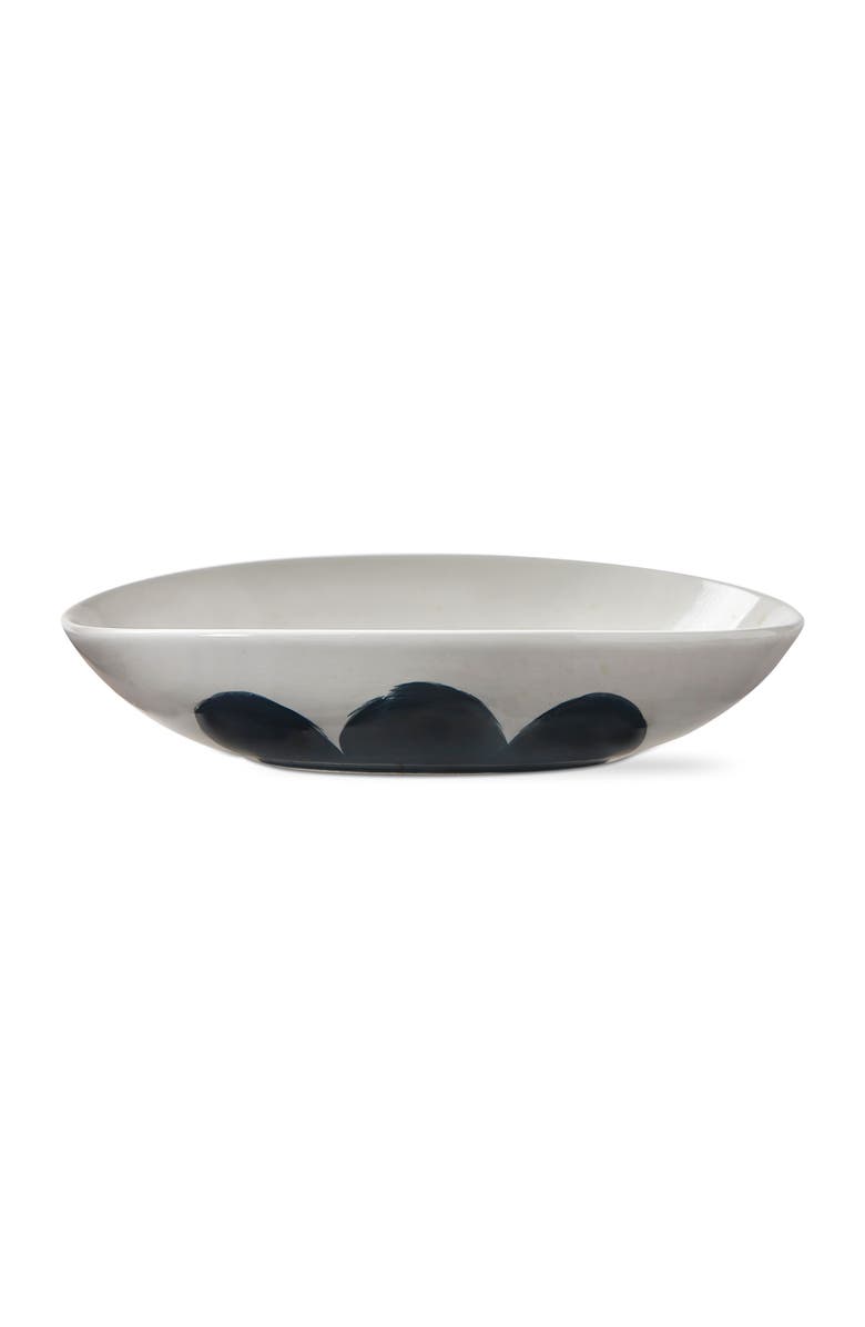 tag Brushstroke Ceramic Snack Bowl Blue Multi Everyday Dining, Main, color, Blue