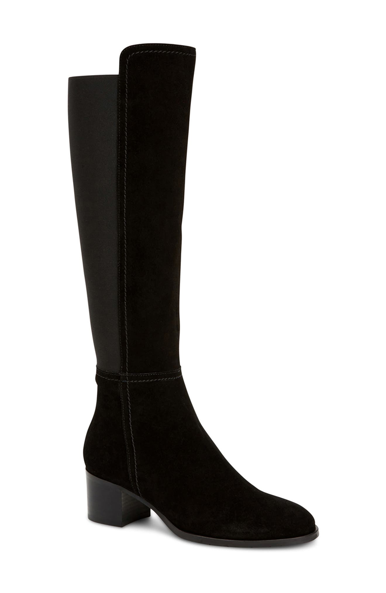 Nova Water Resistant Knee High Boot, Main, color, BLACK