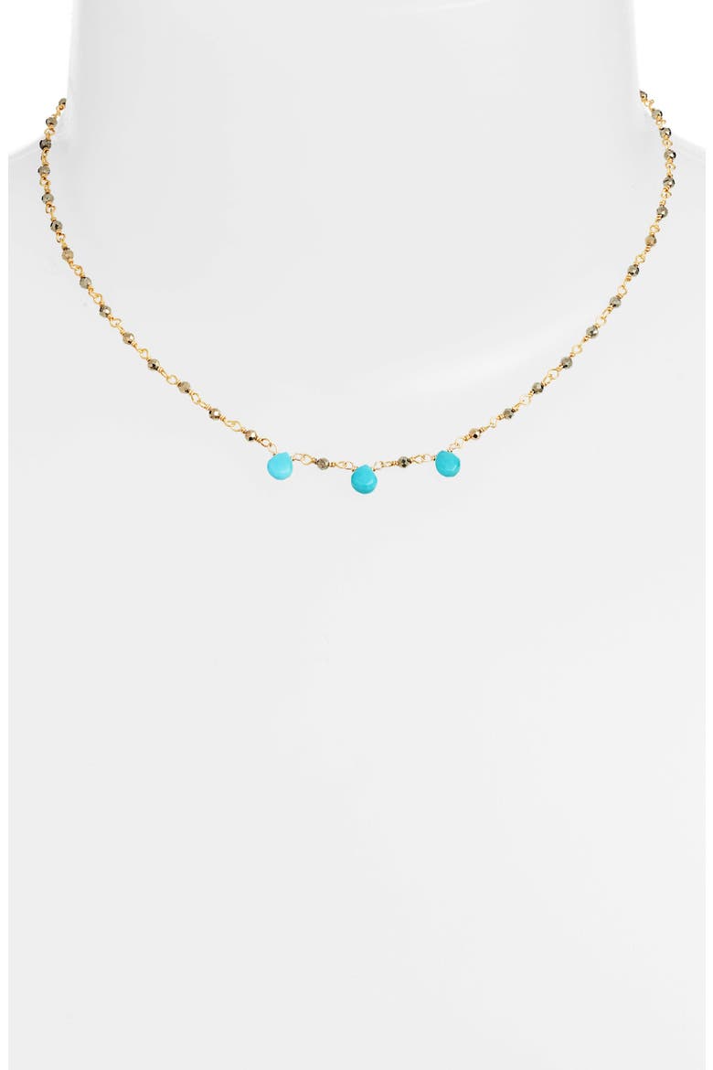 Lori Semiprecious Stone Collar Necklace, Alternate, color, GOLD