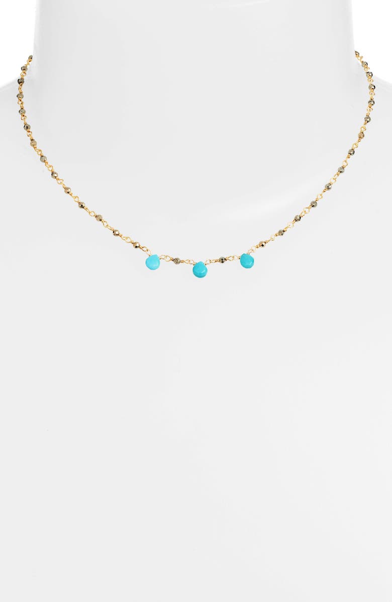 ela rae Lori Semiprecious Stone Collar Necklace, Alternate, color, 