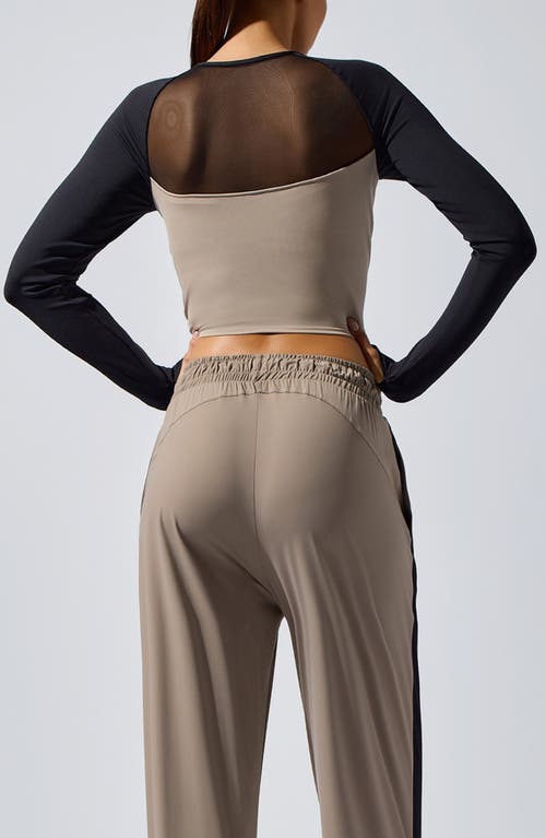 Heroine Sport Alba Mesh Crop Top In Multi