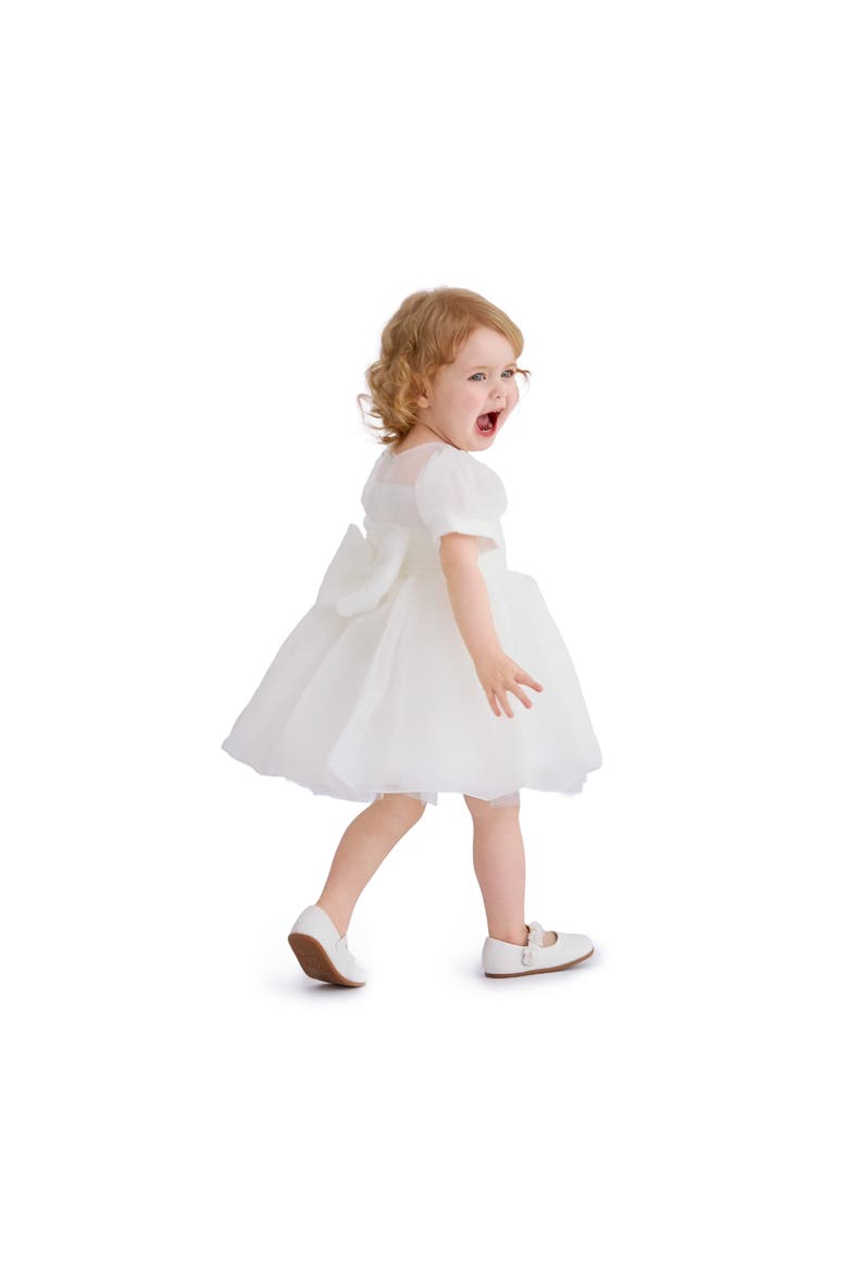 Puff-Sleeve Party Dress, Alternate, color, Ivory