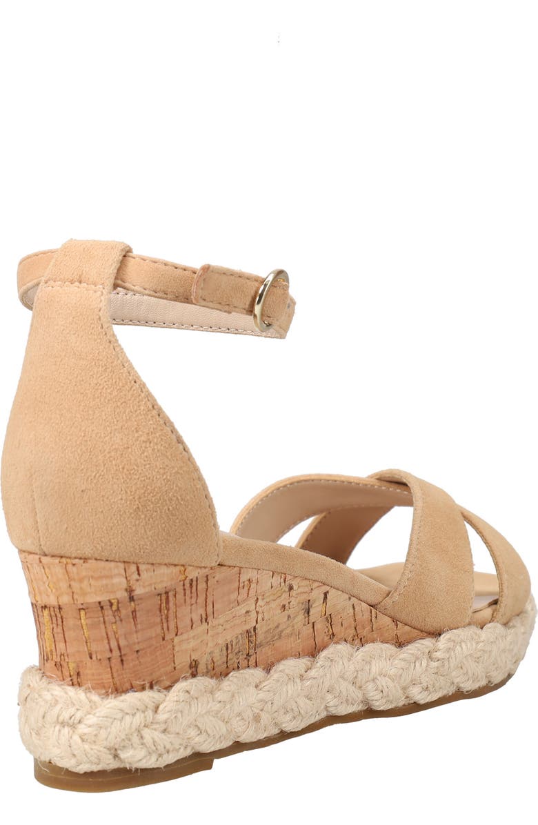 Pelle Moda Pippen Ankle Strap Wedge Slide Sandal, Alternate, color, Burnt Sugar