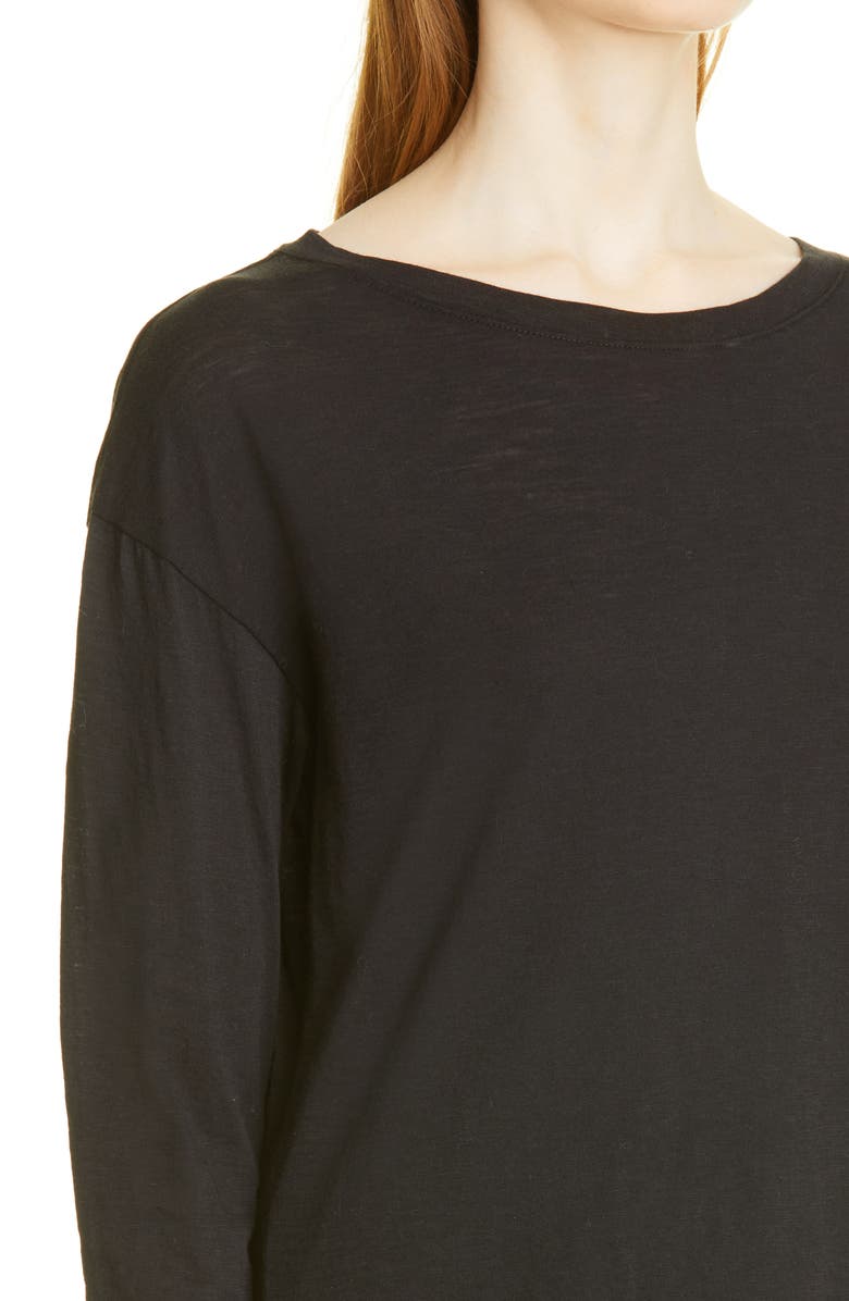 Vince Boxy Long Sleeve Cotton Crewneck Top, Alternate, color,