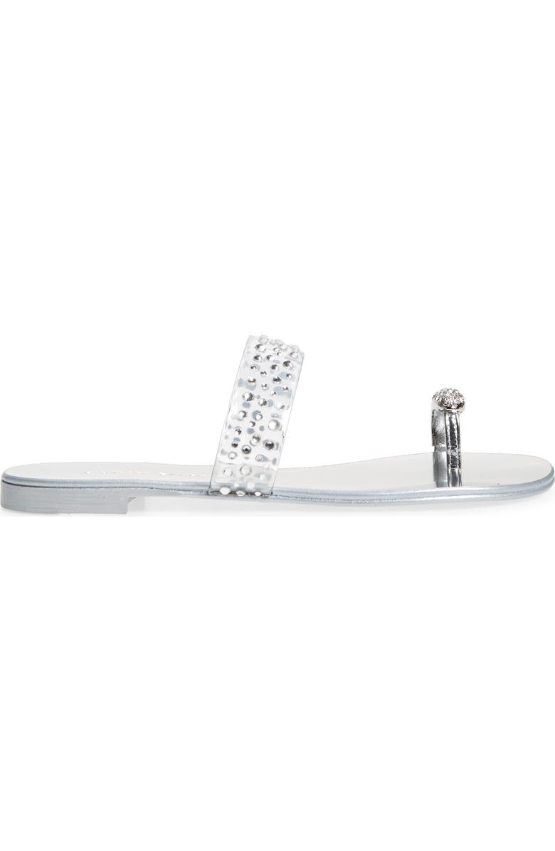 Giuseppe Zanotti Crystal Embellished Toe Strap Slide Sandal, Alternate, color,