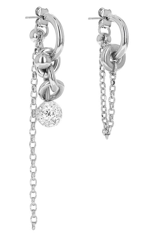 Justine Clenquet Amon Crystal Earrings In Silver