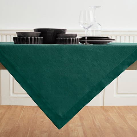 Linen Table Throw 52 x 52 Inch - Fete